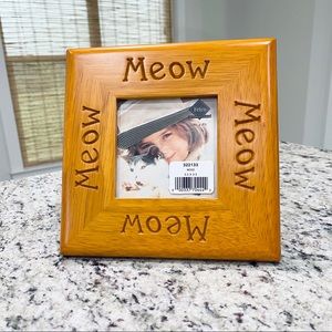 VINTAGE | Fetco Wooden Cat Lover Meow Square Picture Frame